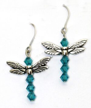 DRAGONFLY DANGLES blue zircon (FJ-2137)